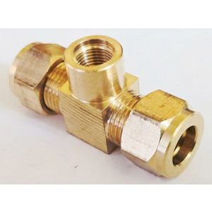 Проходной резьбовой фитинг 3/8“ с отводом резьбовым 1/8 мама