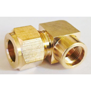 Концевой резьбовой фитинг 3/8“ с отводом резьбовым 1/8 F мама